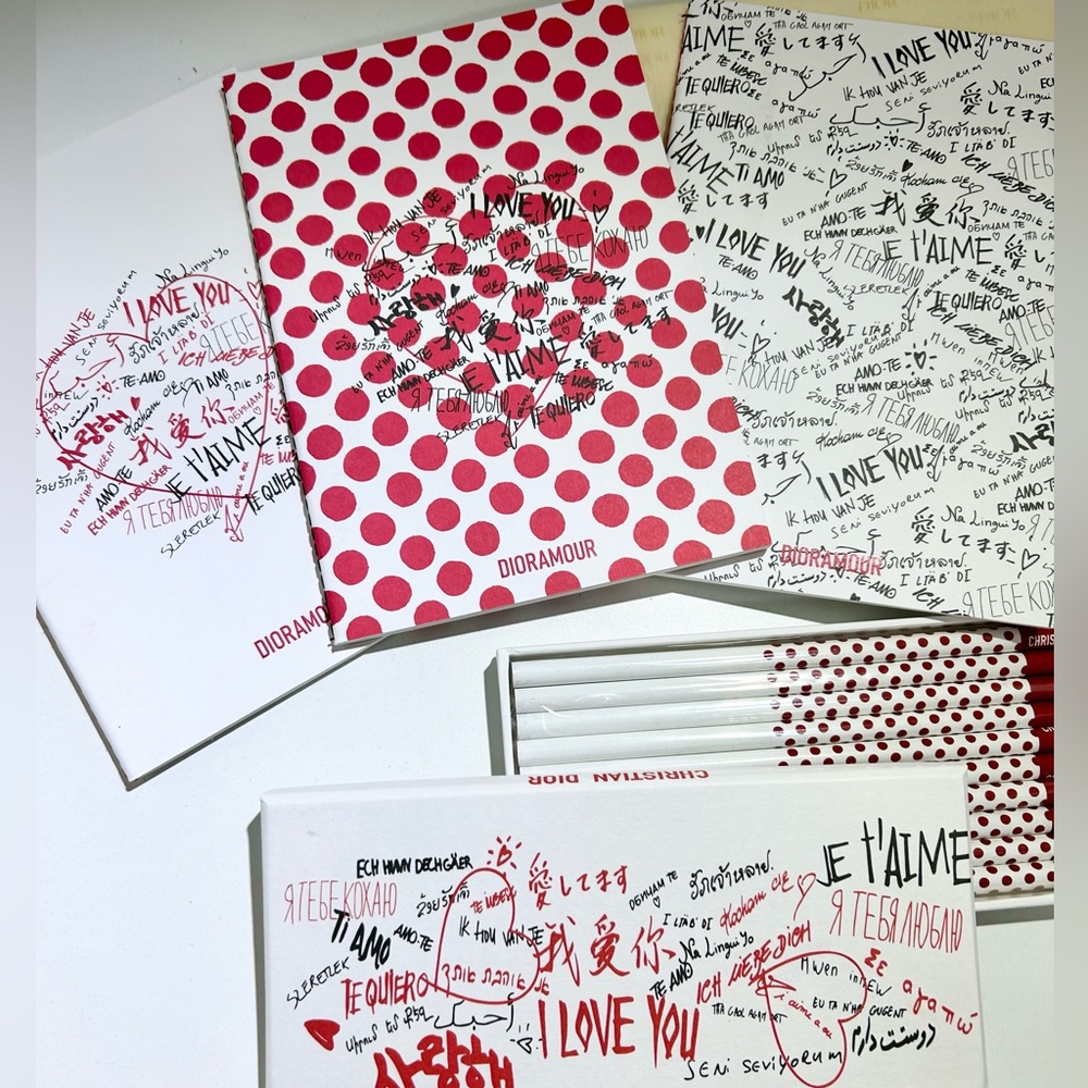 Dior Valentine’s Day Limited Edition Notebook and Pencil Set